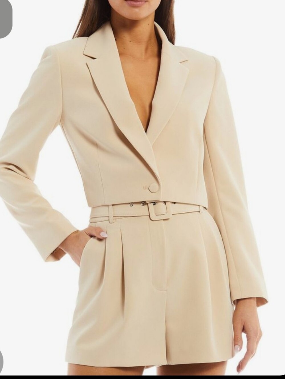 Gianni Bini Peach Cropped Blazer Jacket